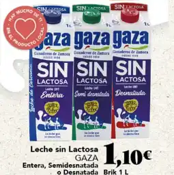 Gadis GAZA leche sin lactosa entera, semidesnatada o desnatada oferta