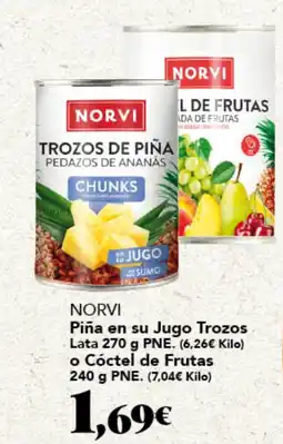 Gadis NORVI Piña en su Jugo Trozos o Cóctel de Frutas oferta