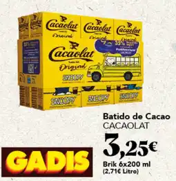 Gadis CACAOLAT Batido de Cacao oferta