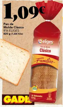 Gadis IFA ELIGES Pan de Molde Clásico oferta