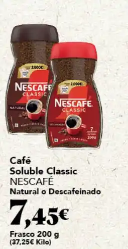 Gadis NESCAFÉ Soluble Classic Natural o Descafeinado oferta