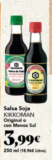 Gadis KIKKOMAN Salsa Soja Original o con Menos Sal oferta