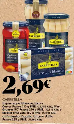 Gadis CARRETILLA Espárragos Blancos Extra Cortos Frasco oferta