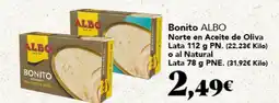 Gadis ALBO Bonito Norte en Aceite de Oliva o al Natural oferta