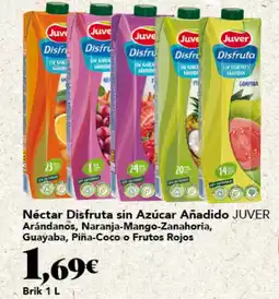 Gadis JUVER Néctar Disfruta sin Azúcar Añadido Arándanos, Naranja-Mango-Zanahoria, Guayaba, Piña-Coco o Frutos Rojos oferta