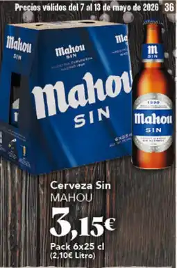 Gadis MAHOU Cerveza Sin oferta