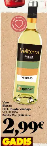 Gadis VELITERRA Vino Blanco D.O. Rueda Verdejo oferta