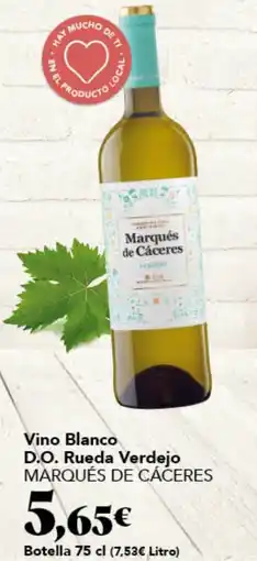 Gadis MARQUÉS DE CÁCERES Vino Blanco D.O. Rueda Verdejo oferta
