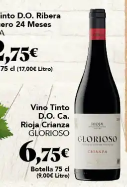 Gadis GLORIOSO Vino Tinto D.O. Ca. Rioja Crianza oferta