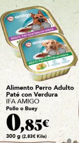 Gadis IFA AMIGO Alimento Perro Adulto Paté con Verdura Pollo o Buey oferta