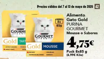 Gadis PURINA GOURMET Alimento Gato Gold Mousse o Sabores oferta