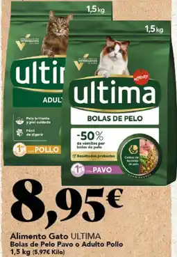 Gadis ULTIMA Alimento Gato Bolas de Pelo Pavo o Adulto Pollo oferta