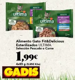 Gadis ULTIMA Alimento Gato Fit&Delicious Esterilizados Selección Pescado o Carne oferta
