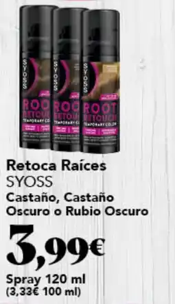 Gadis SYOSS Retoca Raíces Castaño, Castaño Oscuro o Rubio Oscuro oferta