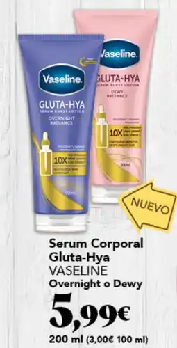 Gadis VASELINE Serum Corporal Gluta-Hya Overnight o Dewy oferta