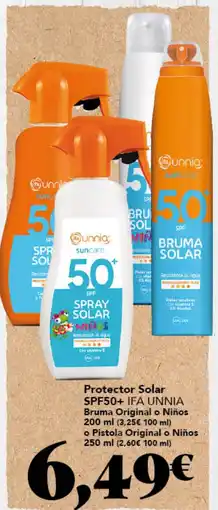 Gadis IFA UNNIA Protector Solar SPF50+ Bruma Original o Niños o Pistola Original o Niños oferta