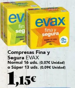 Gadis EVAX Compresas Fina y Segura Normal o Súper oferta