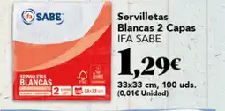 Gadis IFA SABE Servilletas Blancas 2 Capas oferta