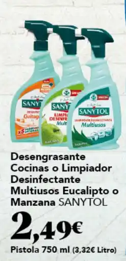Gadis SANYTOL Desengrasante Cocinas o Limpiador Desinfectante Multiusos Eucalipto o Manzana oferta
