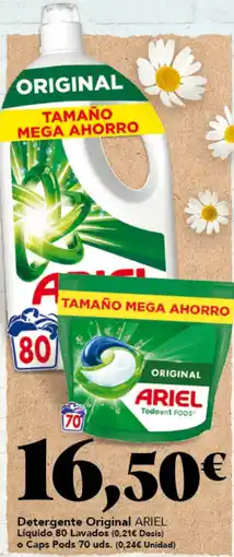 Gadis ARIEL Detergente Original Líquido oferta