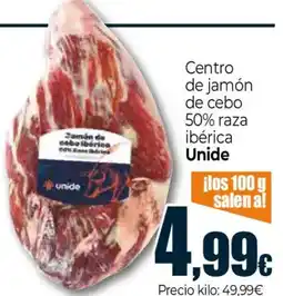 Unide Market UNIDE Centro de jamón de cebo 50% raza ibérica oferta