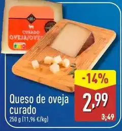 ALDI La tabla - queso de oveja curado oferta