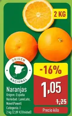 ALDI Naranjas oferta
