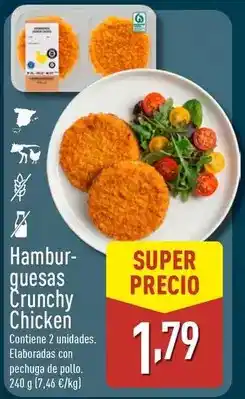 Hamburguesas crunchy chicken