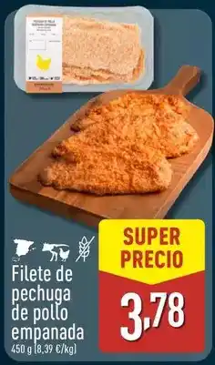 ALDI Filete de pechuga de pollo empanada oferta