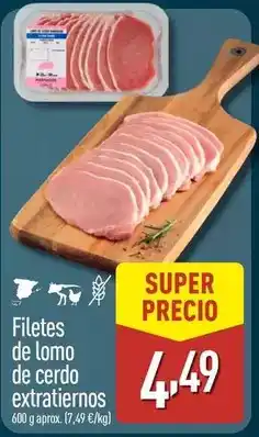 ALDI Filetes de lomo de cerdo extratiernos oferta