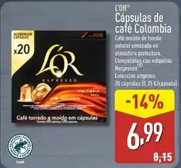 ALDI L' or - colombia capsulas de cafe oferta