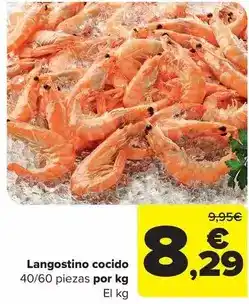 Carrefour Langostino cocido oferta