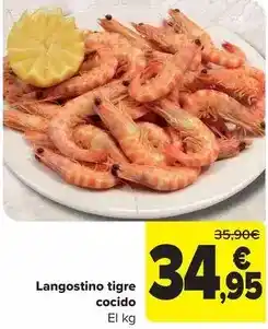 Carrefour Langostino tigre cocido oferta