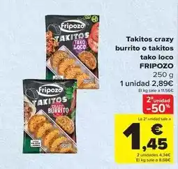 Carrefour Fripozo - takitos crazy burrito o takitos tako loco oferta