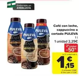 Carrefour Puleva - cafe con leche, cappuccino o cortado oferta