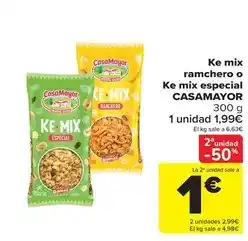 Carrefour Casa mayor - ke mix ramchero o ke mix especial oferta