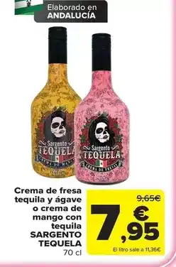 Carrefour Mango - crema de fresa tequila y agave o crema de mango con tequila oferta