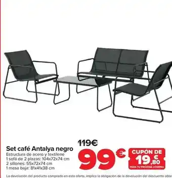 Set café antalya negro