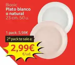 GM Cash & Carry Bionaire - plato blanco o natural oferta