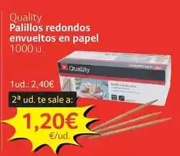 GM Cash & Carry Quality - palillos redondos envueltos en papel oferta