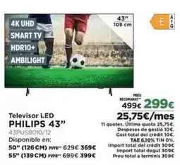 El Corte Inglés Philips - televisor led 43 oferta