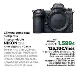 El Corte Inglés Nikon - câmera compacta d'obijectiu intercanviable oferta