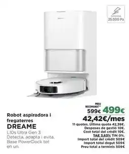 El Corte Inglés Dreame - robot aspiradora i fregaterres oferta