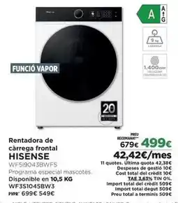 El Corte Inglés Hisense - rentadora de carga frontal oferta