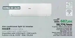 El Corte Inglés Haier - aire condicionat split 1xl inverter oferta