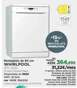 El Corte Inglés Whirlpool - rentaplats de 60 cm oferta