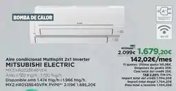 El Corte Inglés Mitsubishi - aire condicionat multisplit 2x11 inverter oferta