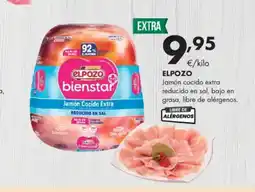 Supermercados Lupa ELPOZO Jamón cocido extra reducido en sal, bajo en grasa, libre de alérgenos oferta