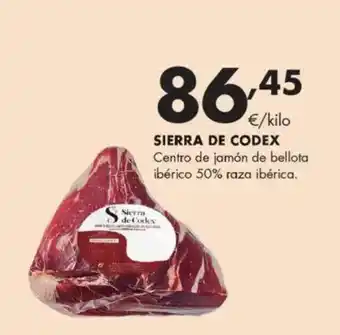 Supermercados Lupa SIERRA DE CODEX Centro de jamón de bellota ibérico 50% raza ibérica oferta