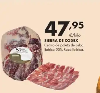 Supermercados Lupa SIERRA DE CODEX Centro de paleta de cebo ibérica 50% Raza Ibérica oferta